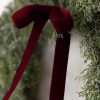 Burgundy Velvet Ribbon 1.5'' 25 Yards for Christmas Tree, Gift Wrapping, Flower Bouquet, Wreath Decorations, Bow Making-1