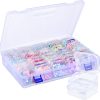 Funtopia 40 Pcs Bead Organizers and Storage, Small Clear Plastic Storage Containers with Lids, Mini Transparent Organizer Boxes for Jewelry, Toys, Beads, Small Parts and Crafts Accessories-0