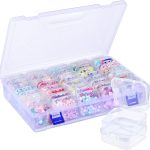Funtopia 40 Pcs Bead Organizers and Storage, Small Clear Plastic Storage Containers with Lids, Mini Transparent Organizer Boxes for Jewelry, Toys, Beads, Small Parts and Crafts Accessories funtopia park