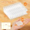 2 Pack 60 Pcs Bead Organizer Box, Clear Plastic Storage Containers Features Hinged Lid and Labels, Craft Storage Box for Jewelry, Diamonds, Clay Beads, Bracelets, Screws, Seeds, Small Parts-1