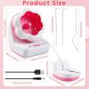 Electric Bead Spinner with Base,Automatically Clay Bead Spinner with 2 Needles Fast Beading Bead Spinner Machine Effortless Electric Bead Bowl Spinner for Jewelry Making DIY Bracelets Necklaces (Pink)-1