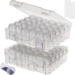 30 Slots Diamond Painting Storage Containers, Bead Organizer, Diamond Containers Diamond Painting Boxes Diamond Embroidery Box Storage Containers 30 Grids Storage Box for Beads Rhinestones (2 Pack)-0