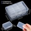 Blulu 24 Pcs Bead Organizer Plastic Small Bead Storage Box Clear Storage Case Craft Containers with 2 Pcs Hinged Lid Clear Craft Cases for Jewelry Making DIY Bracelets Beading (Large)-1