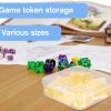 Taiyin 20 Pcs Clear Board Game Tokens Storage Containers Trays Clear Plastic Beads Storage Containers Box Assorted Sizes Storage Boxes Game Components with Lids Pieces, Dice, Tokens, Beads-4