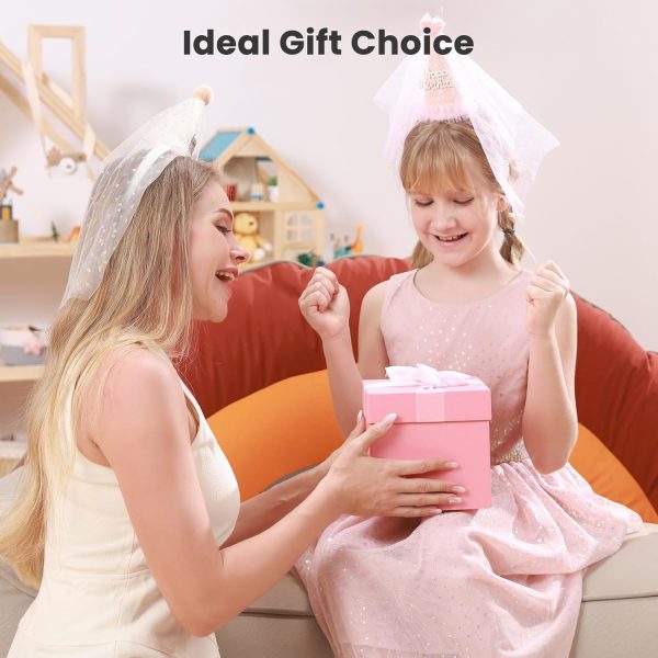 Tilhumt Clay Bead Spinner, Electric Bead Spinner for Jewelry Making, Friendship Bracelets Maker with Needle and Elastic String, Gift for Patent Design, Pink (Beads Not Included)-1