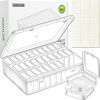 Bead Organizer Box, 30pcs Small Clear Plastic Storage Containers, Craft Storage Box Features Hinged Lid and Labels, Mini Boxes for Bracelets, Jewelry, Diamonds, Clay Beads, Screws, Seeds, Small Parts organizer box