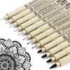 Muchcute Micro Fineliner Drawing Art Pens: 12 Black Fine Line Waterproof Ink Set Artist Supplies Archival Inking Markers Liner Sketch Outline Anime Gifts Manga Sketching Watercolor Zentangle Kit Stuff-0