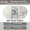 Chunky Yarn for Hand Knitting - #10 Chunky Chenille Yarn, Jumbo Big Thick Chunky Yarns for Crocheting, Super Bulky Chunky Knit Blanket Yarns, 8 Skein (25 yds 8 oz Each Skein), Cream-1