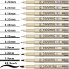 Muchcute Micro Fineliner Drawing Art Pens: 12 Black Fine Line Waterproof Ink Set Artist Supplies Archival Inking Markers Liner Sketch Outline Anime Gifts Manga Sketching Watercolor Zentangle Kit Stuff-1