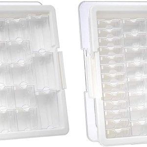 Elizabeth Ward 45 Piece Assorted Portable Diamond Painting Storage and Bead Organizer with 42 Variable Sized Containers, 2 Pack-0