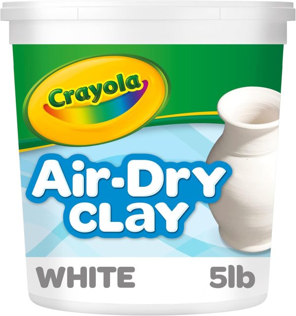Crayola Air Dry Clay (5lbs), Teacher Supplies, Natural White Modeling Clay for Kids, Sculpting Material, Bulk Craft Supplies for Art Classrooms-2