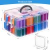 Douorgan Bead Organizer Box - 56 Pcs Small Storage Containers, 2-Tier Portable Stackable Plastic Cases for Bracelet Making, DIY Jewelry, Nail Charms-4