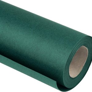 RUSPEPA 30"x 393"(32.8') Dark Green Kraft Wrapping Paper Large Jumbo Roll, Recyclable Green Art Gift Wrap Paper for Christmas Gift Wrapping, Table Covering, Art & Craft Supplies, Bouquet Flower, 80GSM-0
