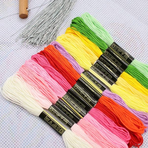 Friendship Bracelet String 50 Skeins Rainbow Color Embroidery Floss Cross Stitch Embroidery Thread Cotton Floss Bracelet Yarn, Craft Floss-1