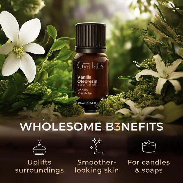 Gya Labs Vanilla Essential Oil - 0.34 Fl Oz - for Hair, Skin, Diffuser, Aromatherapy & DIY Candle Making Scent-4