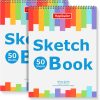 9" x 12" Sketch Book, 2-Pack 50 Sheets Spiral Bound Art Sketchbook, Acid Free Artist Drawing Book Paper, Art Supplies for Adults Kids, Craft Activities, Sketch Paper for Drawing Coloring Sketching-0
