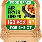 Air Fryer Liners Disposable, 150Pcs 8" Square [Food Grade Material] Unbleached Parchment Paper Liners Non-Stick & Waterproof Oilproof for 5-8 QT Airfryer Basket, Baking, Roasting Microwave, Oven 150pcs drip irrigation emitters micro sprinkler heads irrigation misting