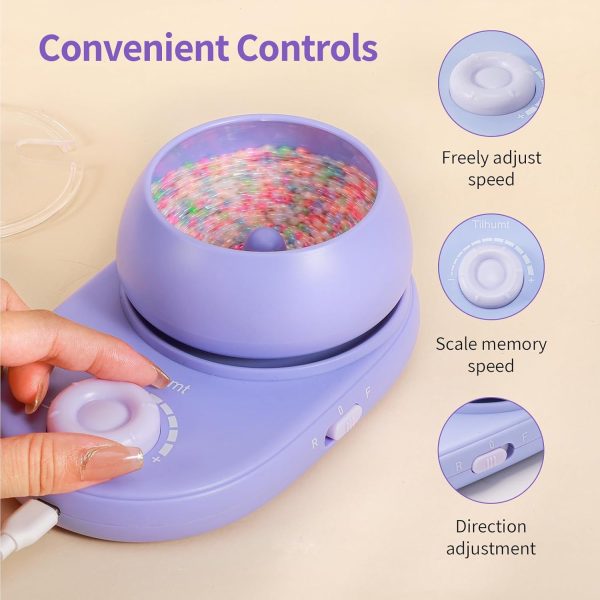 Tilhumt Electric Bead Spinner for Jewelry Making, Forward/Reverse Rotation, Adjustable Speed Clay Bead Spinner with 2 Big Eye Needles, Beading Supplies for Bracelet, Necklace, DIY Crafts (Patented)-1