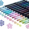 Stocking Stuffers Teen Girls: 12 Glitter Markers Christmas Gifts Teens Outline Glitter Pens Shimmer,Tween Teen Girl Gifts Trendy Stuff,Art Supplies Kids 6-8 9-12 10-12,Arts Crafts Kids Ages 8-12 Cute-0