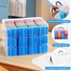 Douorgan Bead Organizer Box - 56 Pcs Small Storage Containers, 2-Tier Portable Stackable Plastic Cases for Bracelet Making, DIY Jewelry, Nail Charms-1