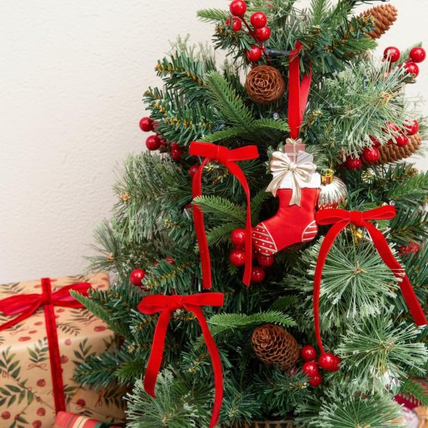 Vintage Red Velvet Ribbon, 3/8 Inch X 25Yd-3