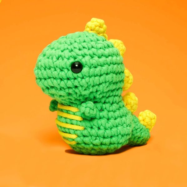 The Woobles Crochet Kit for Beginners - Easy Arts and Crafts Knitting & Crochet Animals Kit As Seen On Shark Tank - Fred The Dinosaur-1