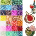 JOJOPLAY Tube Seed Beads 7mm Crafts Glass Bugle Beads with for Jewelry Making Embroidery Decoration (28 Colors, 8400pcs)-0