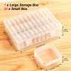 Bead Organizer Box，31Pcs Clear Bead Organizers and Storage Mini Rectangle Plastic Containers, Ideal for DIY Jewelry, Bracelet Making, Nail Art & Small Craft Parts clearblue