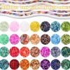 JOJOPLAY Tube Seed Beads 7mm Crafts Glass Bugle Beads with for Jewelry Making Embroidery Decoration (28 Colors, 8400pcs)-1