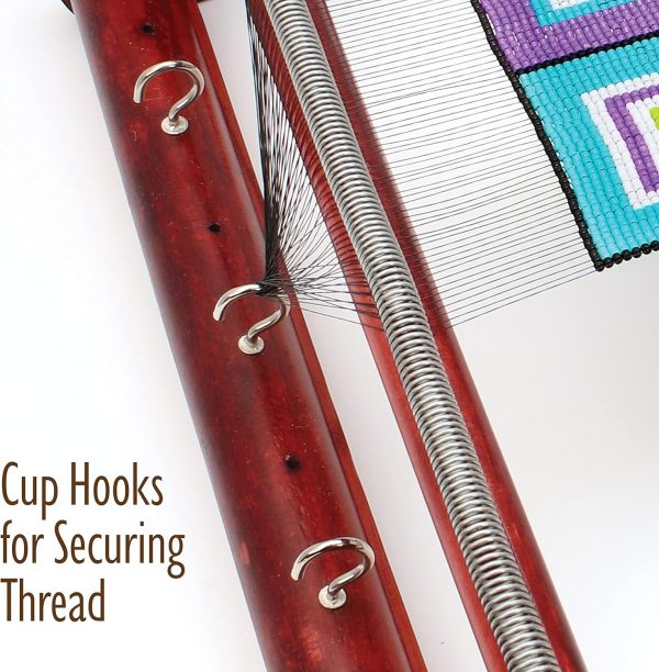 The Beadsmith Wooden Bead Loom, 12.5” x 13” x 3.5”, Includes Assembly Instructions-3