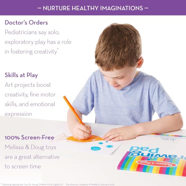 Melissa & Doug Drawing Paper, Sketch Pad, 3-Pack Bundle for Coloring, Writing or Painting (9 x 12 inches) - 50 Sheets Each, Kids Drawing Pad & Art Supplies for Kids Ages 3+ - FSC Certified-2