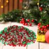 Christmas Beads(1200Pcs 6x9mm) Pony Beads Bulk, Red White Green Glitter Bead for Hair Braids, Christmas Decoration,Friendship Crafts (Xmas Glitter) 1200pcs ear seeds acupuncture kit auricular sticker kit with ear seed acupuncture