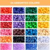 Simetufy 4200Pcs Pony Beads, 24 Colors Kandi Beads Bulk for Bracelets Making Hair Braiding Kandi Friendship Bracelet Craft DIY Jewelry Making Christmas Gifts (Boxed)-3