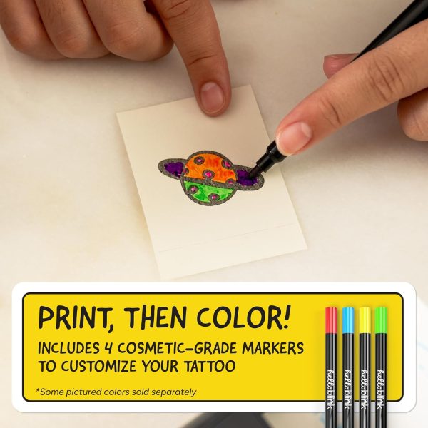 Hello Blink Tattoo Maker Create and Print Custom Temporary Body Art for Kids Ages 8+ – DIY Activity for Parties, Gifts & Creative Fun-3