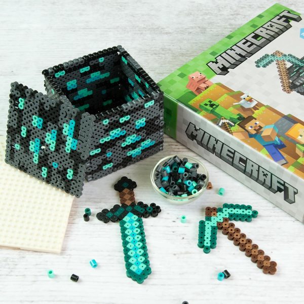 Perler 80-57202 Minecraft 3D Fused Bead Craft Activity Kit with 3 Projects, Multicolor, 2003 Pieces-4