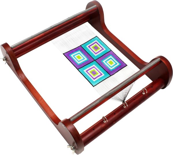 The Beadsmith Wooden Bead Loom, 12.5” x 13” x 3.5”, Includes Assembly Instructions-0