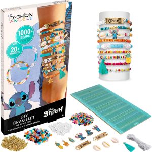 Fashion Angels Disney Stitch DIY Bracelet Making Kit, Includes 1,000+ Shell Beads, Tassels, & More, Lilo & Stitch Collectable Jewelry for Kids, Teen Girls & Boys-0