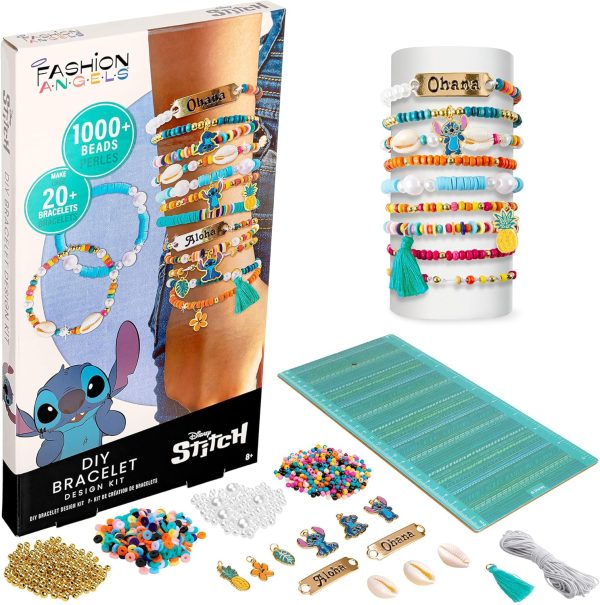 Fashion Angels Disney Stitch DIY Bracelet Making Kit, Includes 1,000+ Shell Beads, Tassels, & More, Lilo & Stitch Collectable Jewelry for Kids, Teen Girls & Boys fashion institute of technology