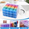 Douorgan Bead Organizer Box - 56 Pcs Small Storage Containers, 2-Tier Portable Stackable Plastic Cases for Bracelet Making, DIY Jewelry, Nail Charms-2