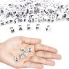 Augshy 700PCS White Letter Beads Alphabet Beads for Making DIY (6mm) augshy linen bread bags