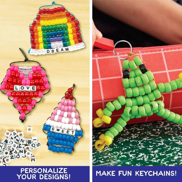 Made By Me Ultimate Bead Pets by Horizon Group USA, Bead Pets Crafts for Kids, Includes Over 1400 Beads, Cording, Keychains & Carabiner Clips, Design Templates, Storage Cases & More-2