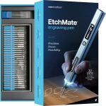 EtchMate Engraving Pen for Metal, Wood, Glass, Plastic & All Materials - Engraver Pen Tool - Teen Boy Gifts - Unique Gifts for Women, Teenage Girl - Cool Christmas Gift Ideas - Craft Kits for Adults-0