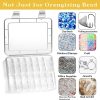 Mathtoxyz Small Bead Organizers, 15 Pieces Plastic Storage Cases Mini Clear Bead Storage Containers Transparent Boxes with Hinged Lid and Rectangle Clear Craft Supply Case-4