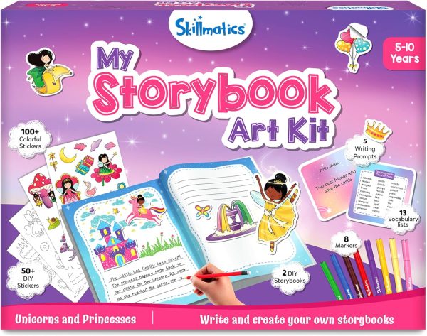 Skillmatics Storybook Art Kit - Create Fairytale Stories, DIY Craft & Writing Kit with 300+ Stickers, Scrapbooking & Journal Activity, Christmas Gifts for Kids Ages 5, 6, 7, 8, 9, 10-0