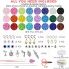 Redtwo 4mm Glass Seed Beads for Jewelry Bracelet Making Kit, Small Beads Friendship Bracelet Kit, Tiny Waist Beads with Letter Beads and Elastic String, DIY Art Craft Girls Gifts.-2