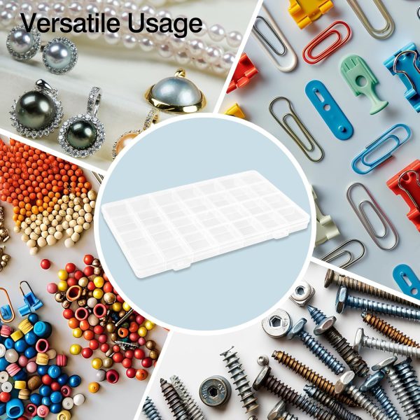 28 Grids Plastic Organizer Box with Dividers for Crafting, Storage Container for Beads & Charms & Accessories(2-Pack)-4