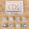 Bead Organizer Box, 60 Pcs Small Clear Plastic Bead Storage Cases, Mini Rectangle Storage Containers with Hinged Lids and Labels for DIY Art Craft Jewelry Bracelet Making-4