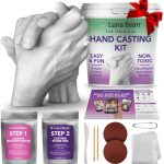 Luna Bean Hand Casting Kit – The Original Hand Mold Kit for Couples – Christmas Gifts for Women, Bridal Shower, Wedding, Engagement Gifts Her Him Anniversary Men Mom Wife Husband Boyfriend Girlfriend-0