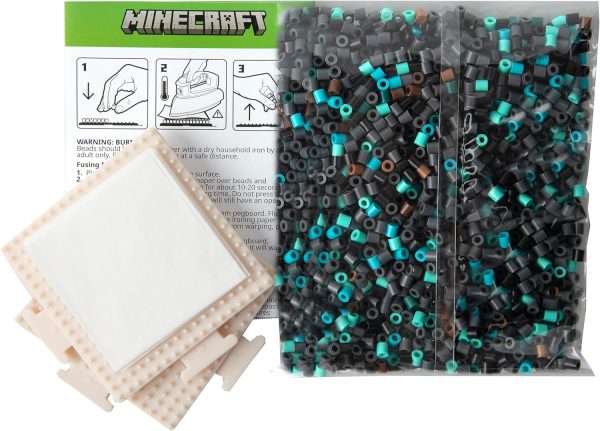 Perler 80-57202 Minecraft 3D Fused Bead Craft Activity Kit with 3 Projects, Multicolor, 2003 Pieces-3