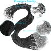 100Pcs Premium Leather Necklace Chains Bracelet Cord with Clasps for Pendants, Bulk Waxed Rope Necklace String, Black , 18" for Jewelry Making Supplies, 1.5mm DHOOZ-3